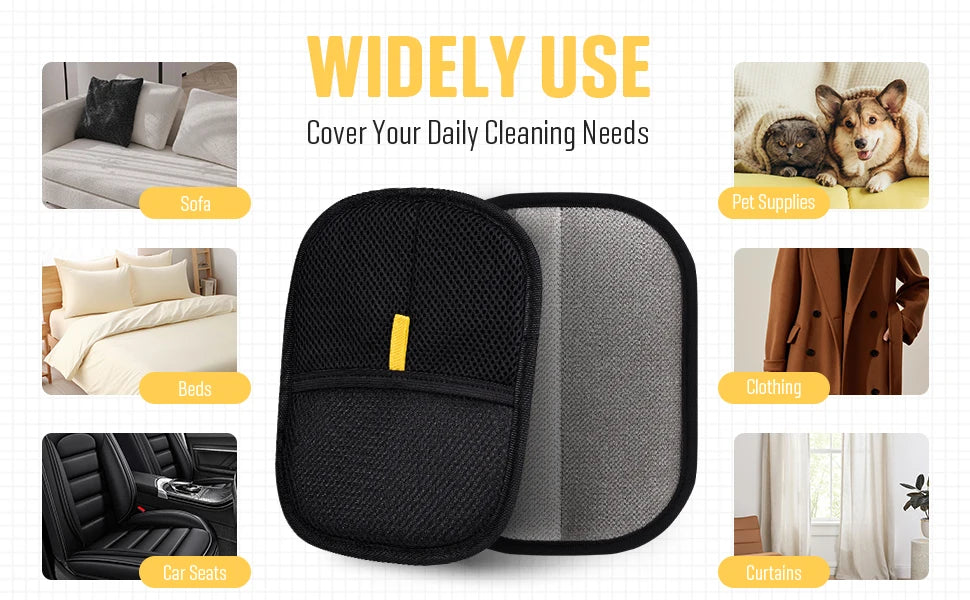 Reusable Pet Grooming Gloves for Easy Hair Removal