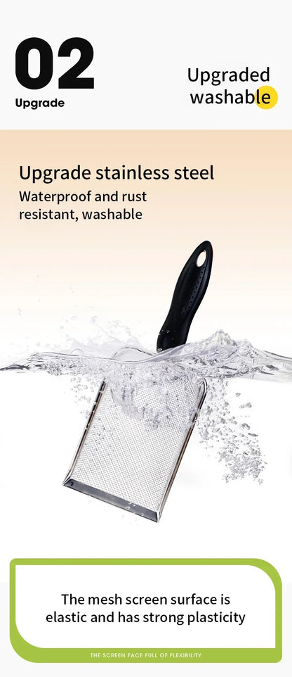 Stainless Steel Cat Litter Scoop with Fine Mesh Sifter
