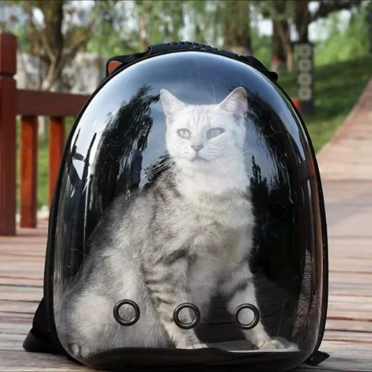 Transparent Cat Travel Backpack - Breathable Carrier for Pets