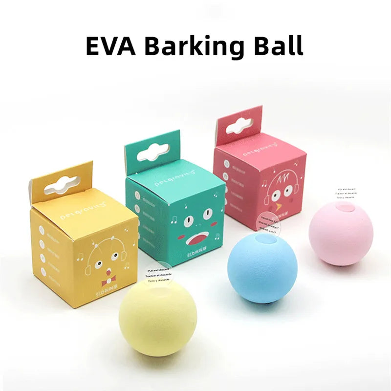 Plush Self-Healing Cat Teaser Balls with Sound Effects