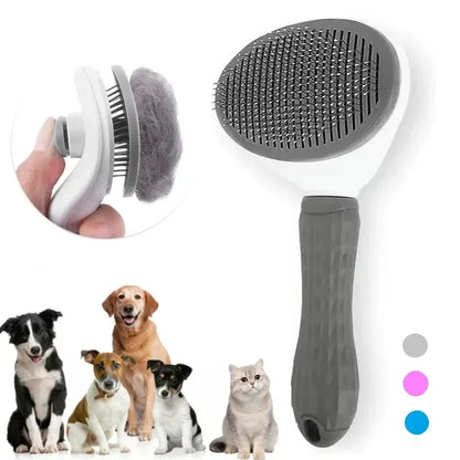 Self-Cleaning Pet Brush for Dogs and Cats
