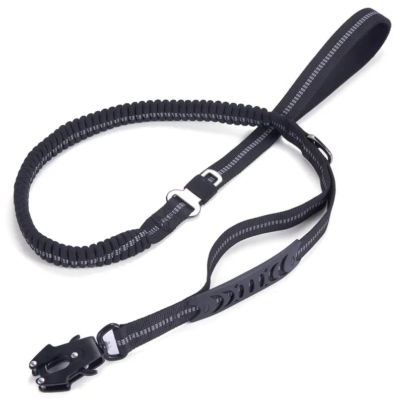 Heavy Duty Bungee Dog Leash with Car Seatbelt for Large Dogs