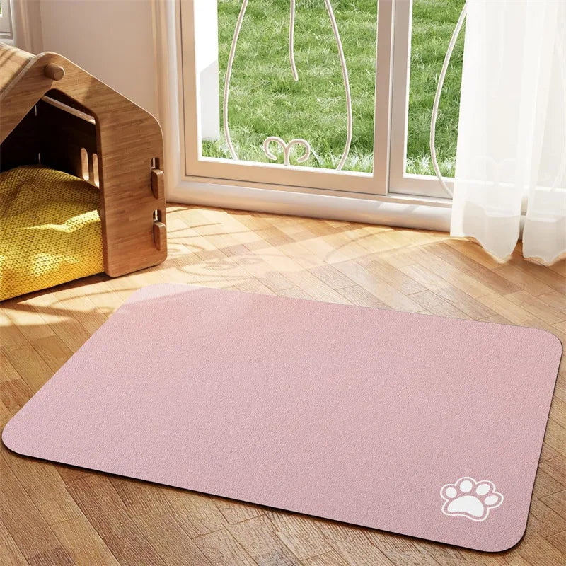 Absorbent Pet Feeding Mat for Dogs and Cats - Easy to Clean