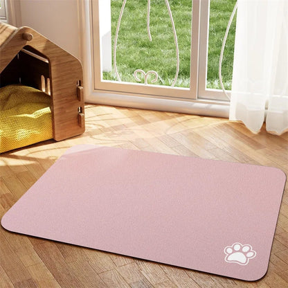 Absorbent Pet Feeding Mat for Dogs and Cats - Easy to Clean