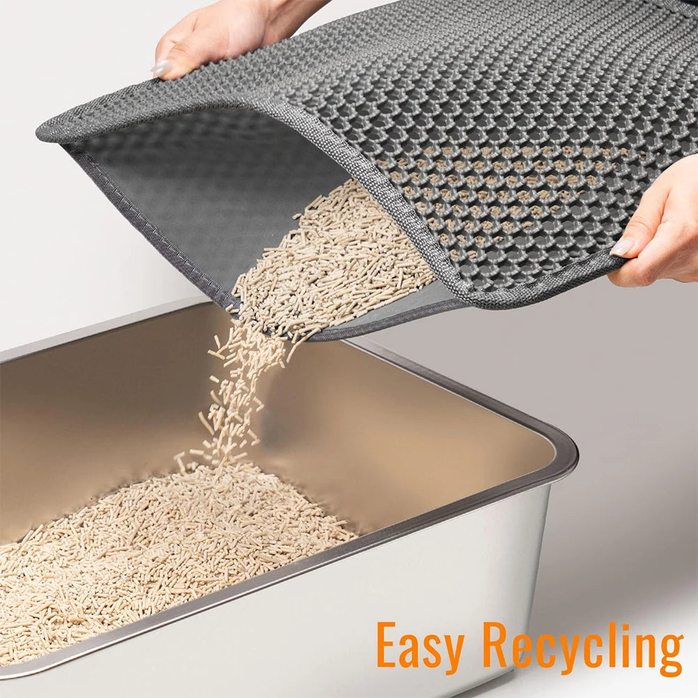 Waterproof Cat Litter Mat Non-Slip Trapping Floor Pad
