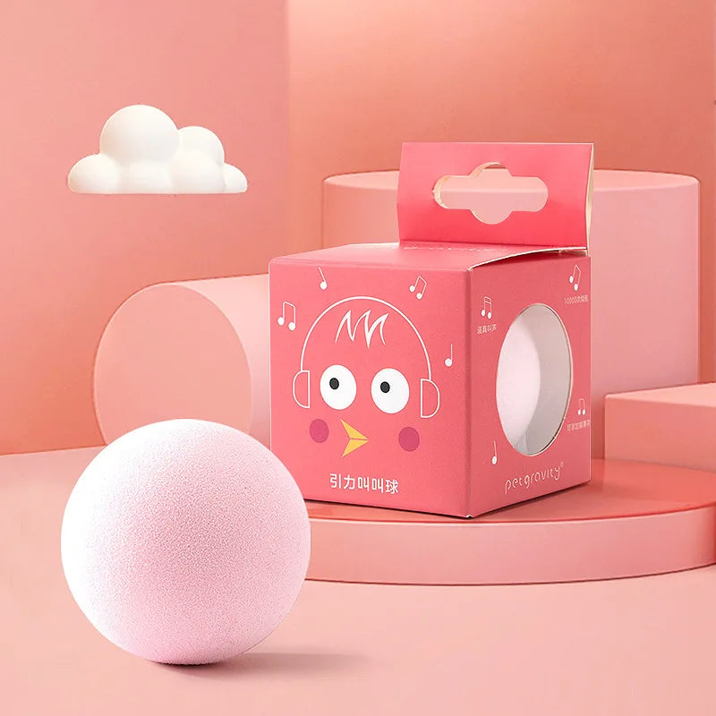 Plush Self-Healing Cat Teaser Balls with Sound Effects