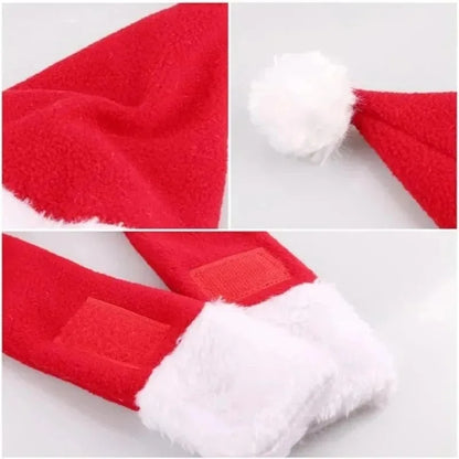 Pet Christmas Hat and Scarf Set for Cats and Small Dogs