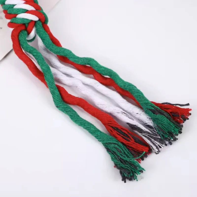 Cute Interactive Dog Squeaky Chew Toy with Cotton Ropes