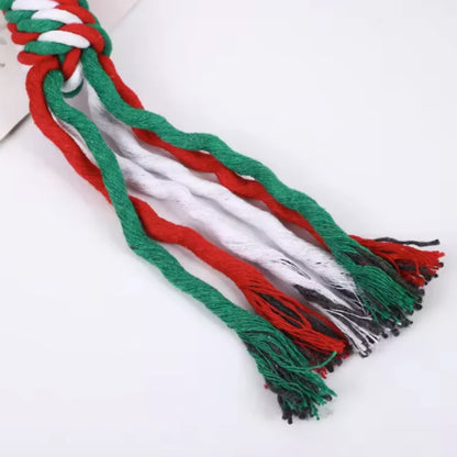 Cute Interactive Dog Squeaky Chew Toy with Cotton Ropes