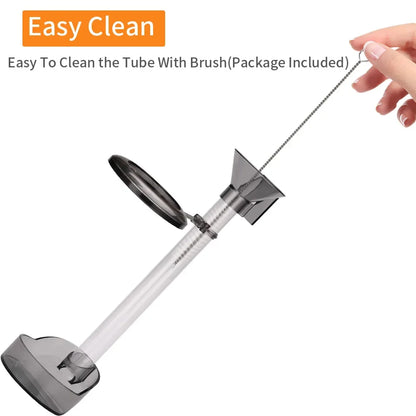 Acrylic Fish Feeder Tube for Small Fish and Shrimp 21-38cm