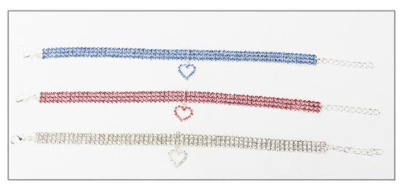 Rhinestone Pet Collar for Cats and Dogs - Adjustable Love Design
