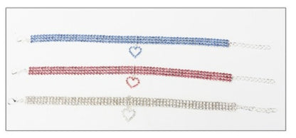 Rhinestone Pet Collar for Cats and Dogs - Adjustable Love Design