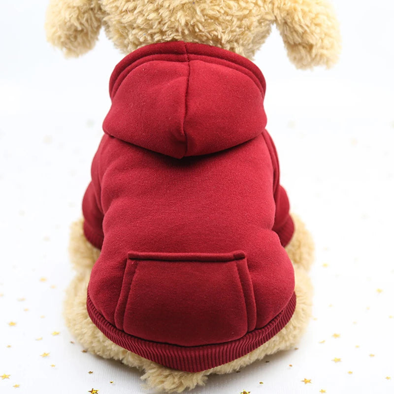 Warm Hooded Sweater for Small Dogs - Autumn & Winter Wear