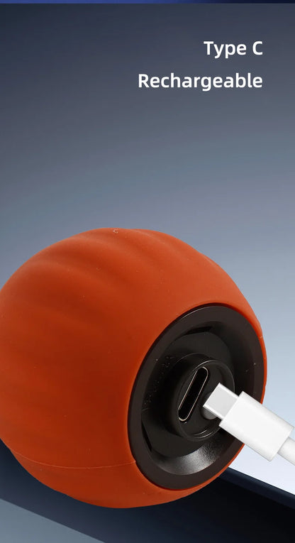 Rechargeable Interactive Cat Ball Toy with Faux Tail
