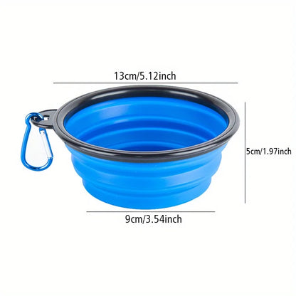 Portable Silicone Dog Bowl for Travel and Outdoor Use