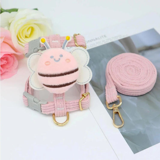 Adjustable Cat and Small Dog Harness with Leash Set