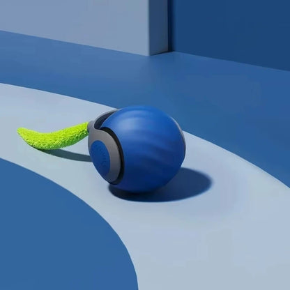 Rechargeable Interactive Cat Ball Toy with Faux Tail