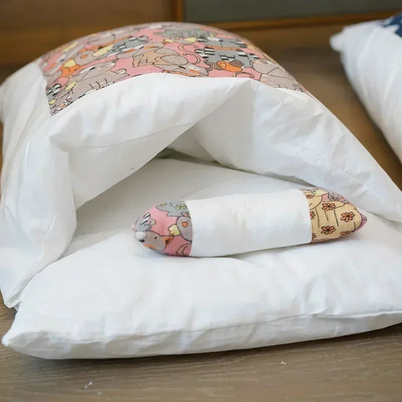 Kawaii Cozy Removable Cat Bed House for Adult Cats and Dogs