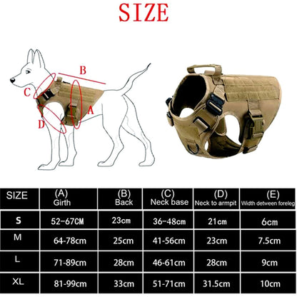 Tactical Dog Harness and Leash Set for All Breeds