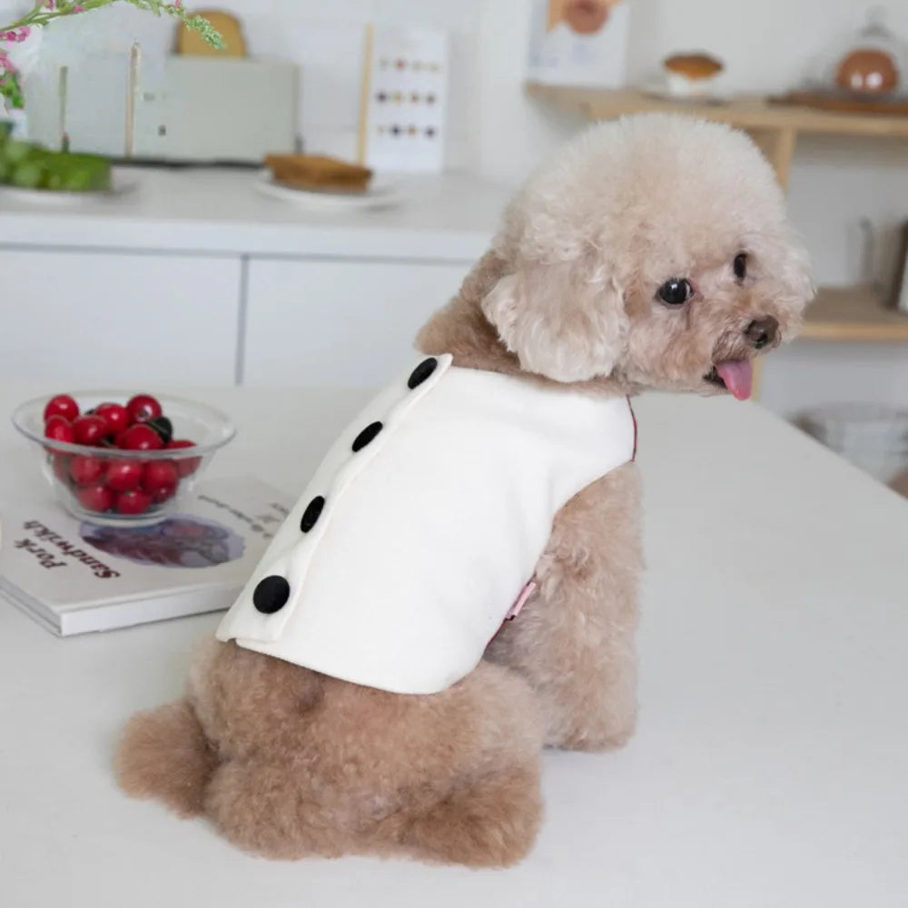 Plaid Christmas Dog Vest and Skirt for Small Pets