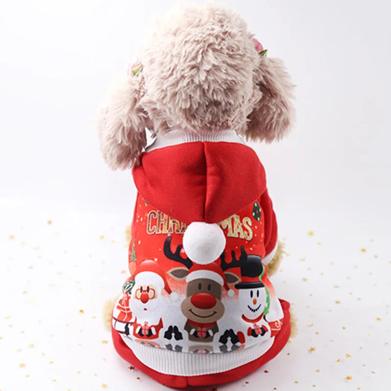Winter Santa Coat for Small Dogs and Cats – Warm Festive Outfit