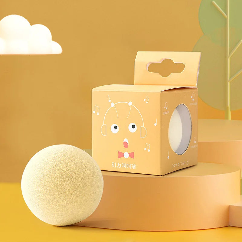 Plush Self-Healing Cat Teaser Balls with Sound Effects
