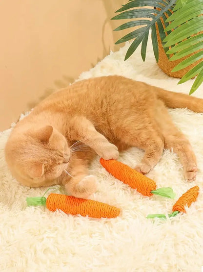 Carrot Teething Sticks for Cats - Bite & Scratch Resistant