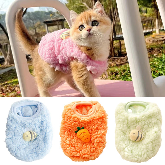 Warm Velvet Sweater for Small Pets and Kittens