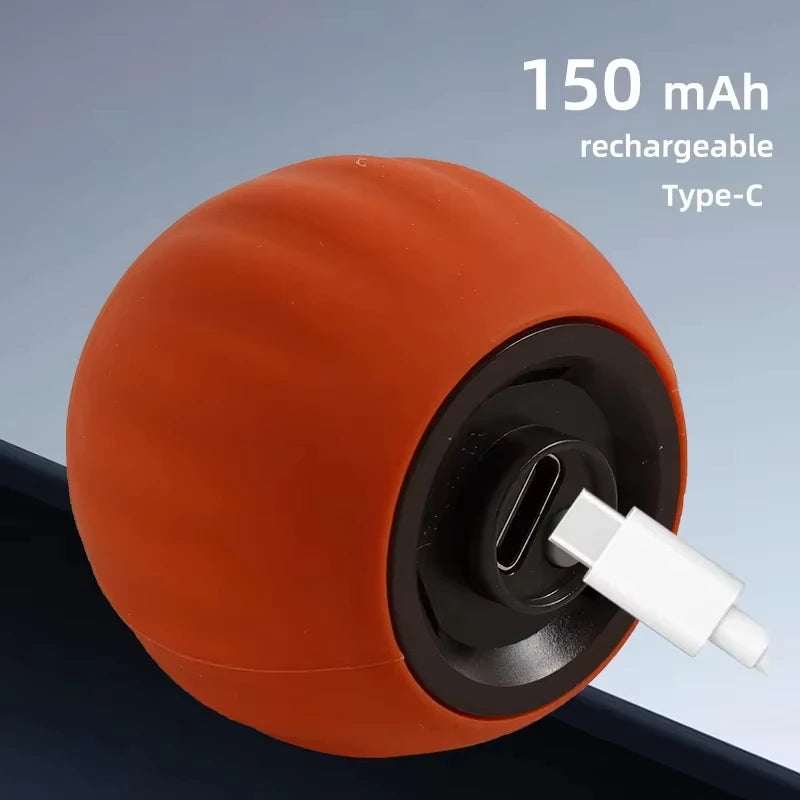 Rechargeable Interactive Cat Ball Toy with Faux Tail