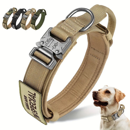 Tactical Dog Collar with Handle for Medium and Large Dogs