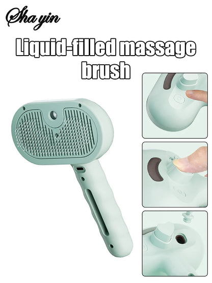 Steam Spray Grooming Brush for Dogs