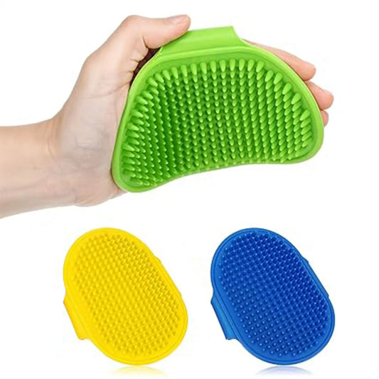 Adjustable Rubber Grooming Brush for Dogs and Cats