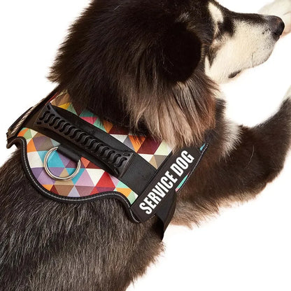 Service Dog Harness Vest with Reflective Patches for Medium Large Dogs