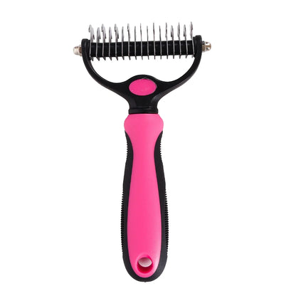 Double-Sided Knot Comb for Dogs and Cats