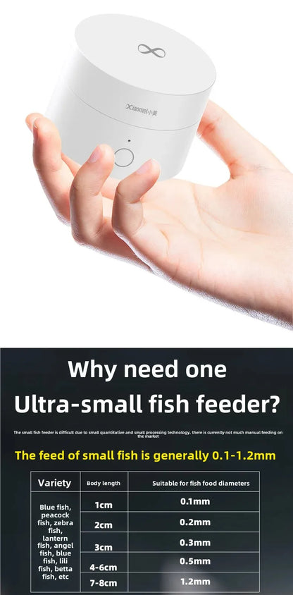 Timed Fish Feeder for Small Tanks - Clog-Free Design
