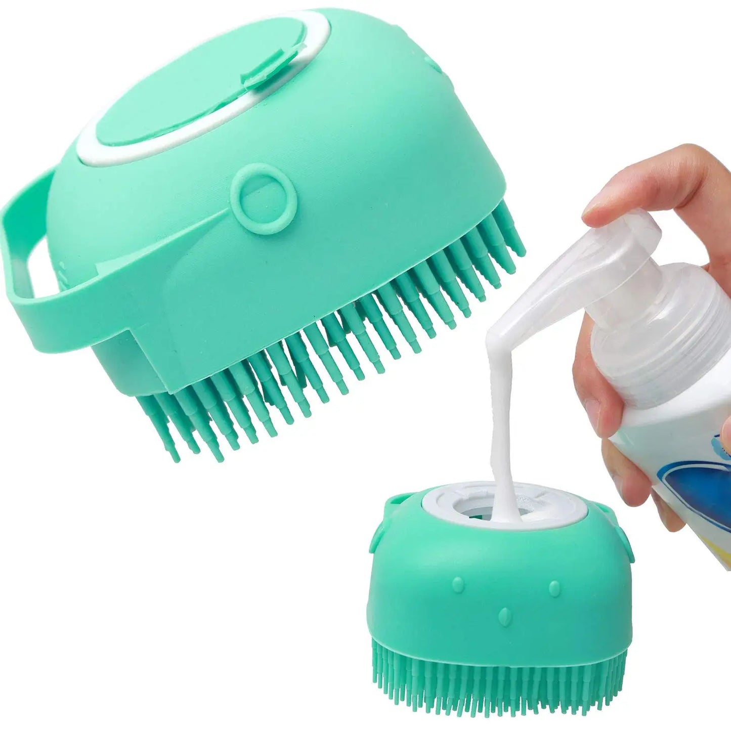 Silicone Dog Shampoo Brush for Short-Haired Pets