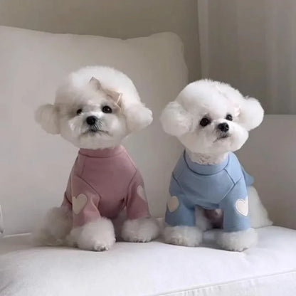 Winter Hoodie for Dogs and Cats with Love Bear Design