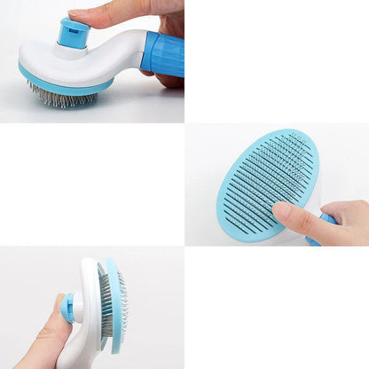 Stainless Steel Dog and Cat Grooming Brush for Long Hair