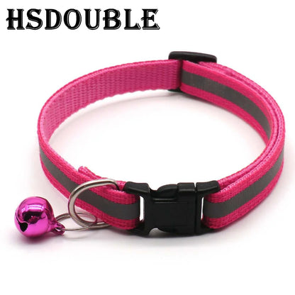 Adjustable Reflective Collars with Bells for Cats and Small Dogs