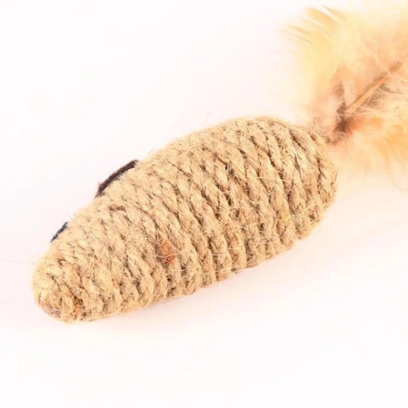 Sisal Stuffed Mouse Cat Toy for Interactive Play