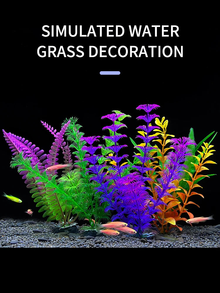 Plastic Aquatic Plants for Aquarium Decoration - Seagrass Style