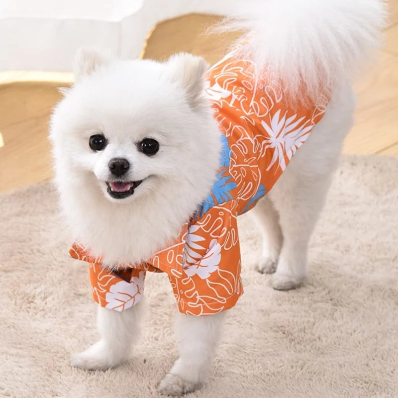 Hawaiian Style Pet Shirts for Dogs and Cats with Coconut Print