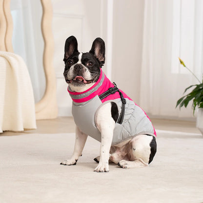 Waterproof Winter Dog Jacket with Harness for Small to Large Breeds