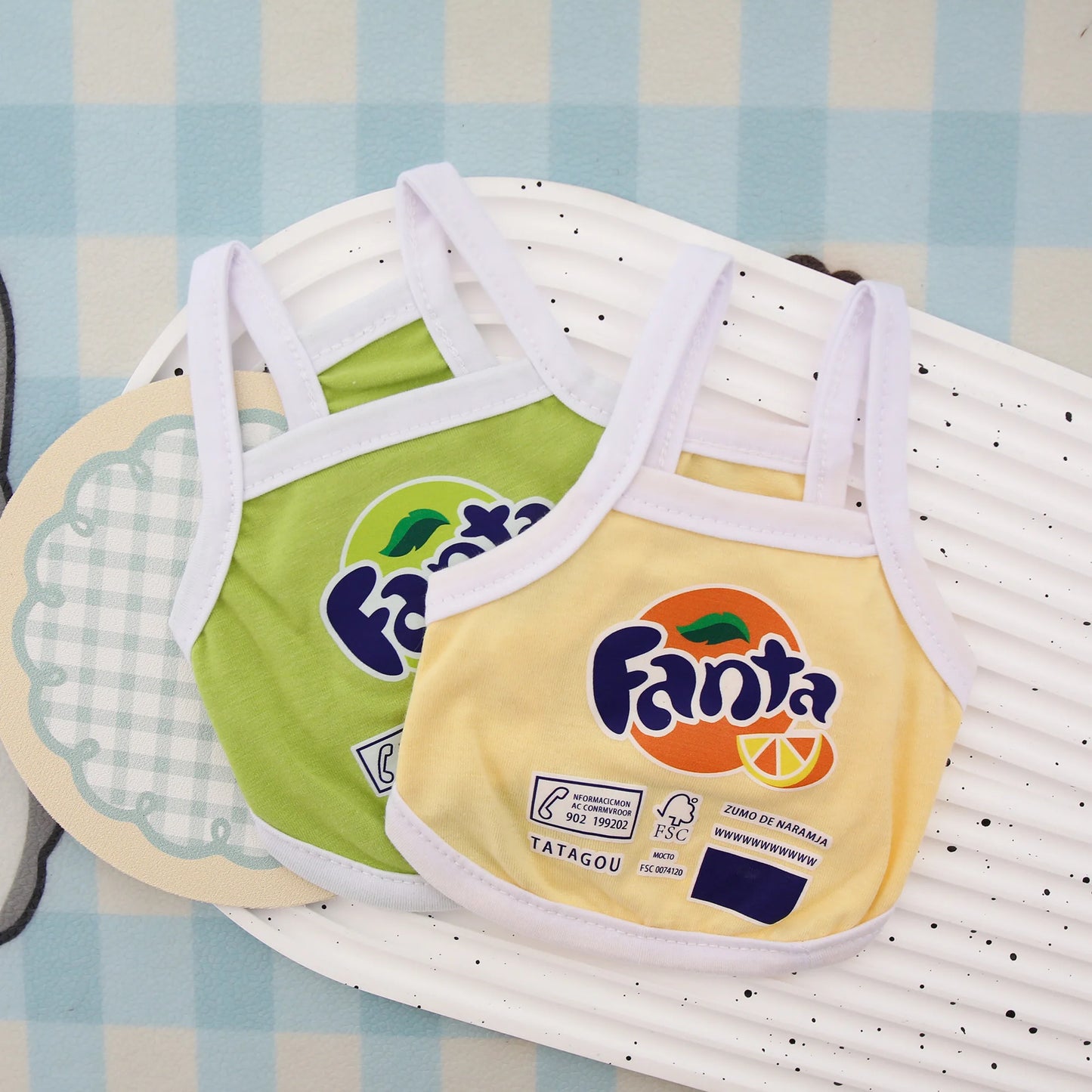 Spring/Summer Cat and Dog Vest with Cute Soda Print