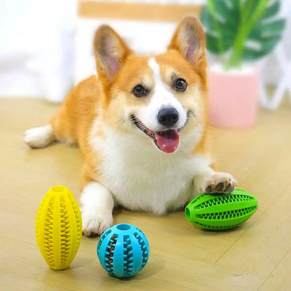 Natural Rubber Dog Chew Toy Ball for Teeth Cleaning