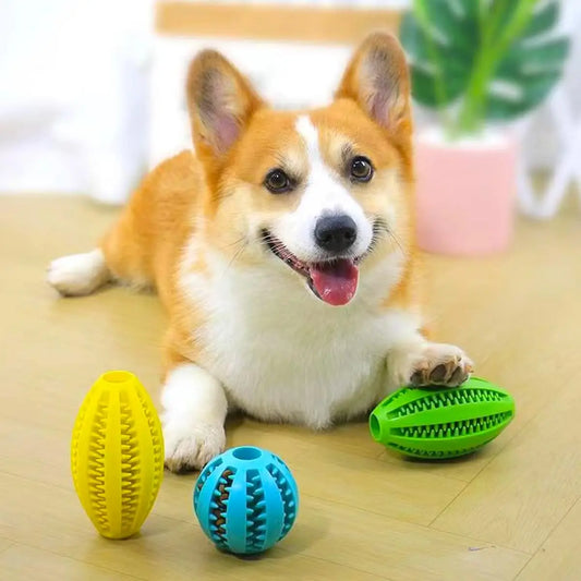 Natural Rubber Dog Chew Toy Ball for Teeth Cleaning