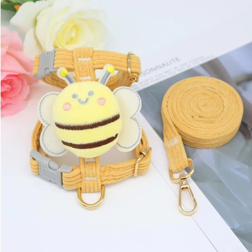 Adjustable Cat and Small Dog Harness with Leash Set