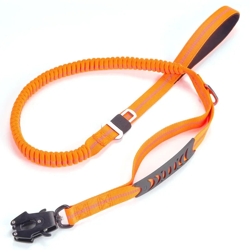 Heavy Duty Bungee Dog Leash with Car Seatbelt for Large Dogs