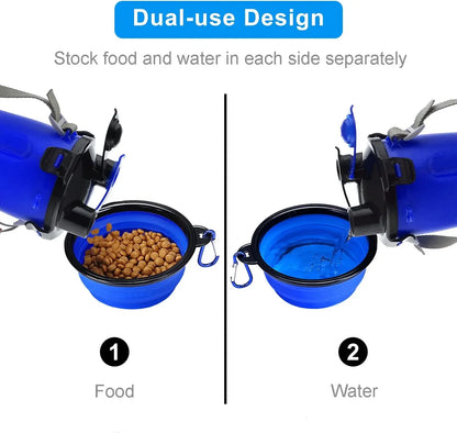 Collapsible Dog Water Bottle with Portable Bowls