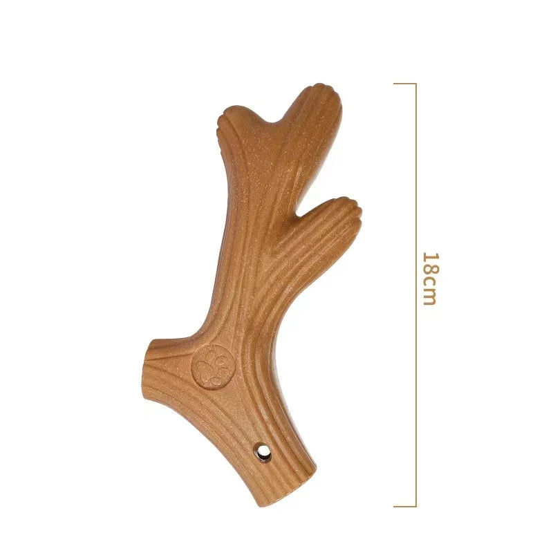 Durable Pine Wood Dog Chew Toy for Teeth Cleaning